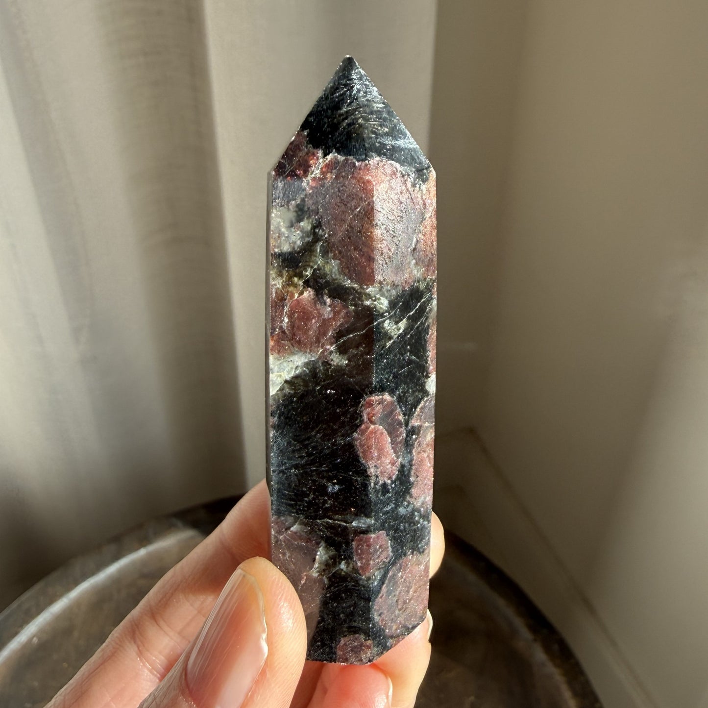 Astrophyllite Garnet Tower - 4