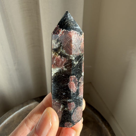 Astrophyllite Garnet Tower - 4
