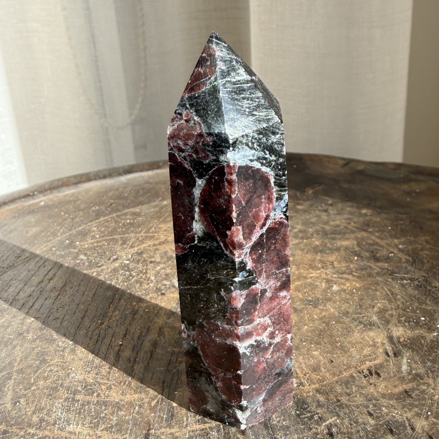 Astrophyllite Garnet Tower - 5
