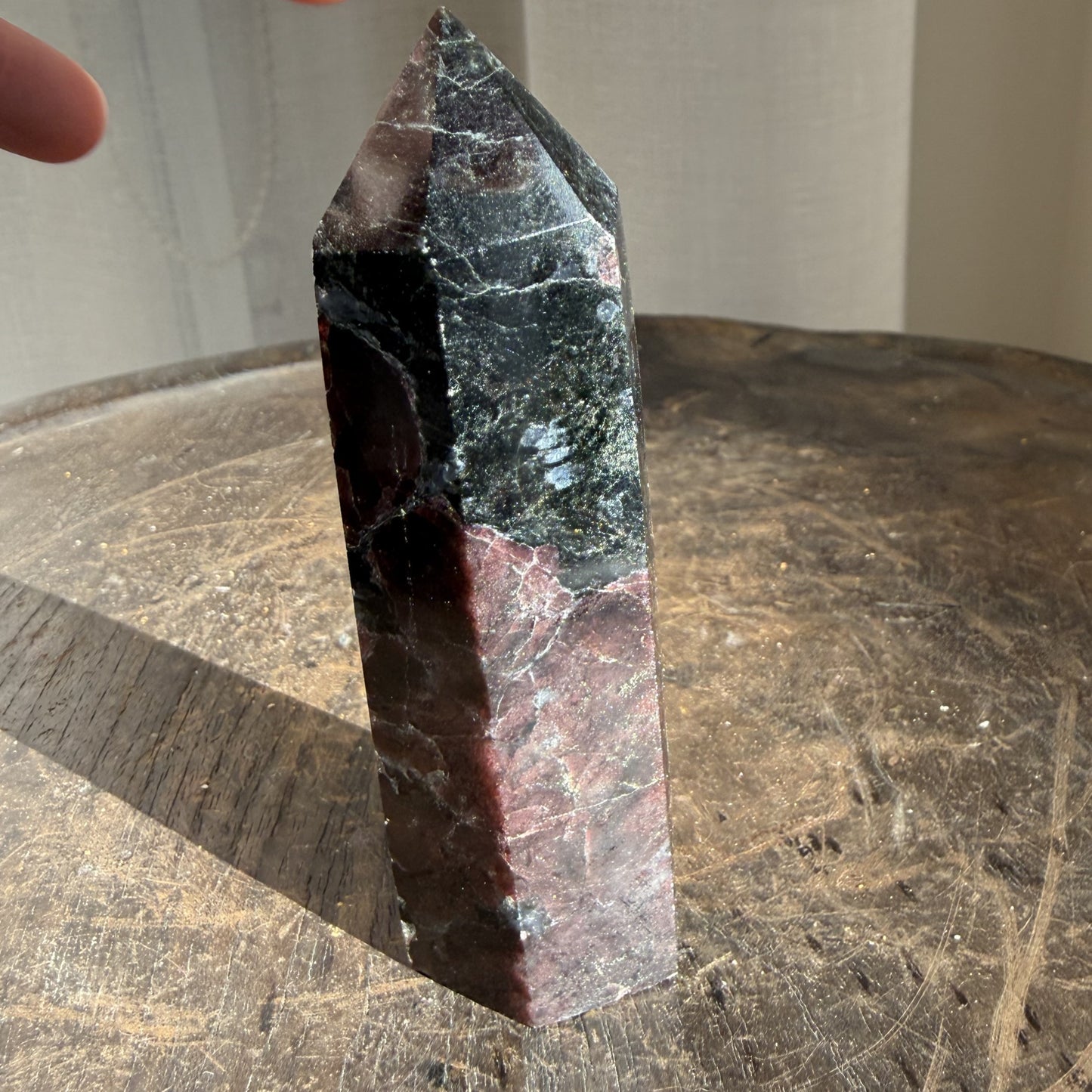 Astrophyllite Garnet Tower - 5