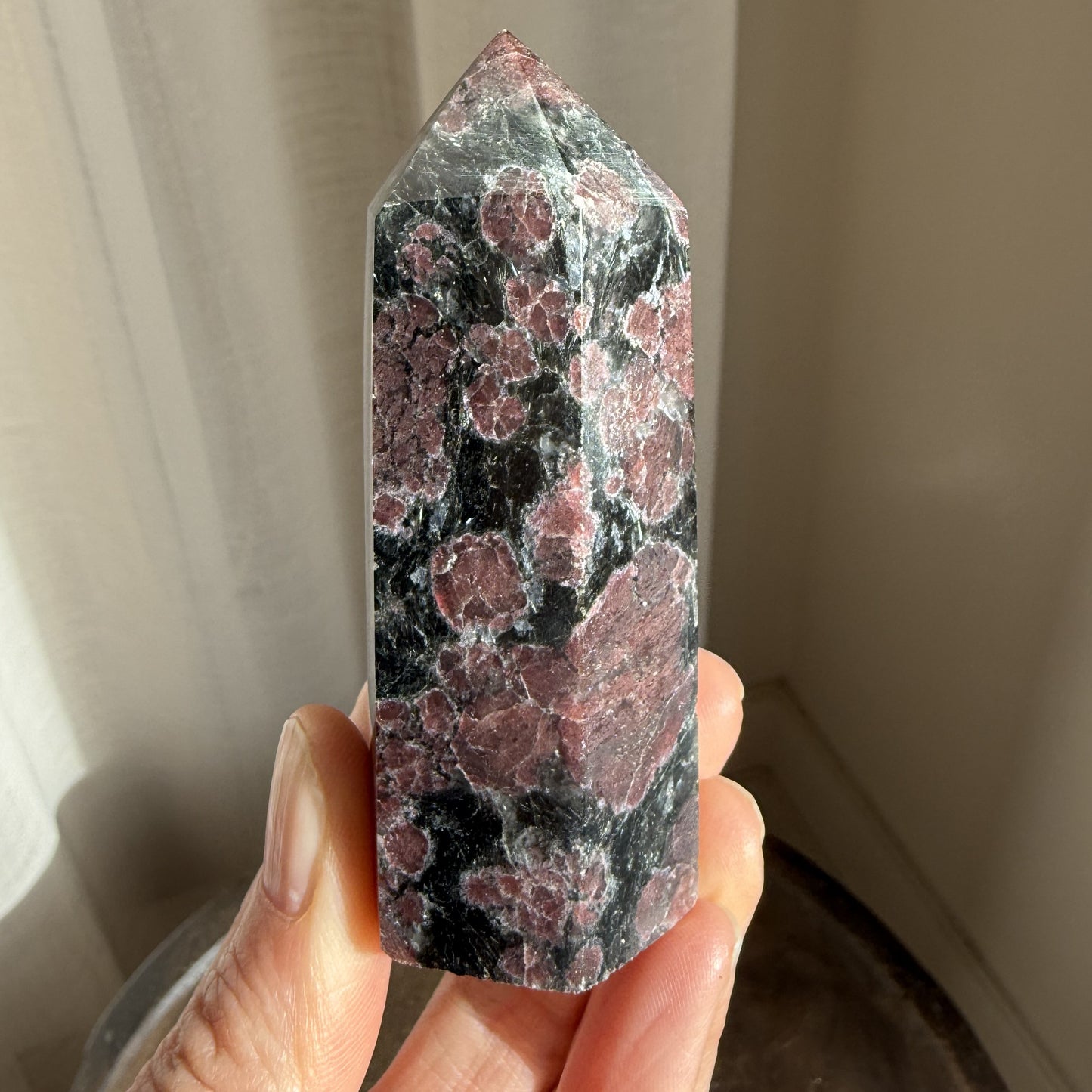 Astrophyllite Garnet Tower - 6