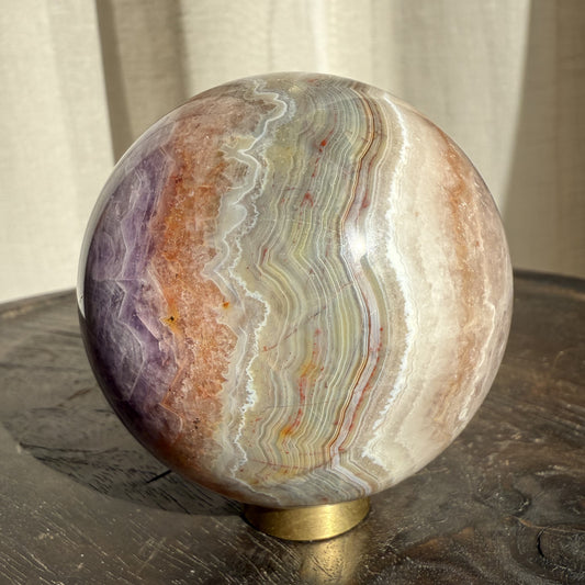 Amethyst & Agate Sphere 1