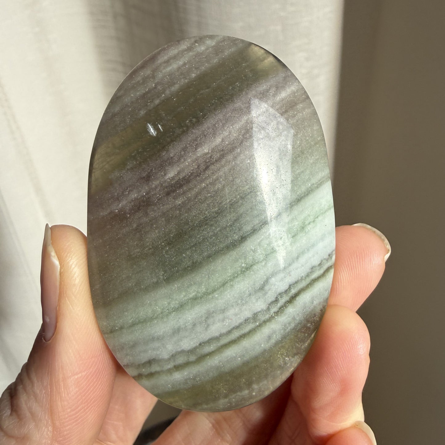 Silk Fluorite Palm 1