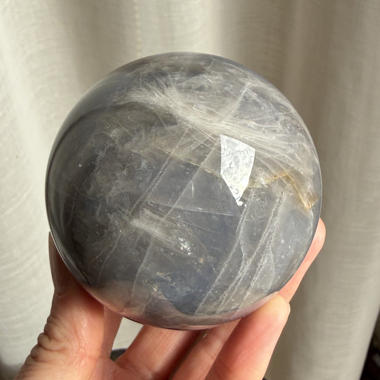 Blue Rose Quartz Sphere 1
