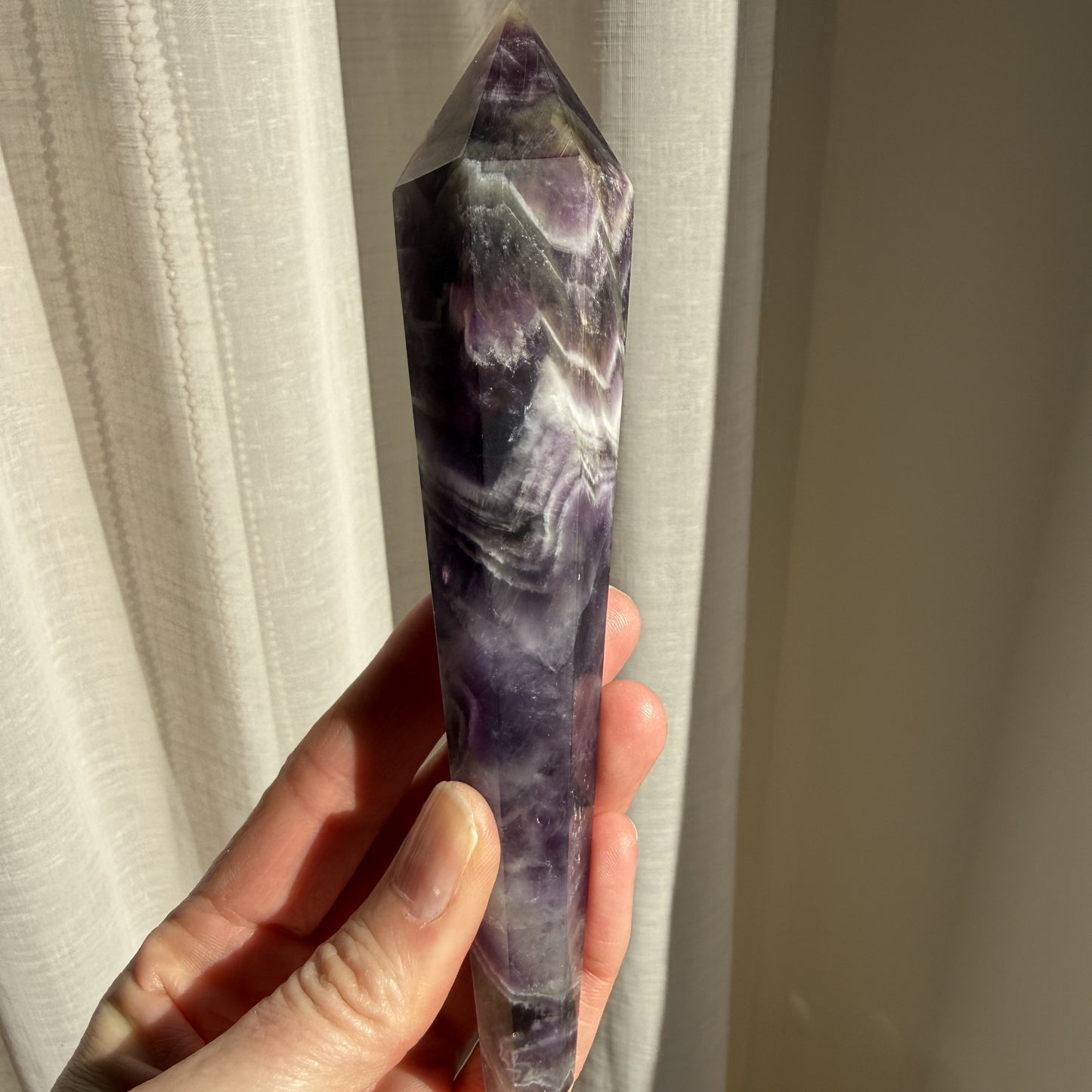 Chevron Amethyst Wand 1