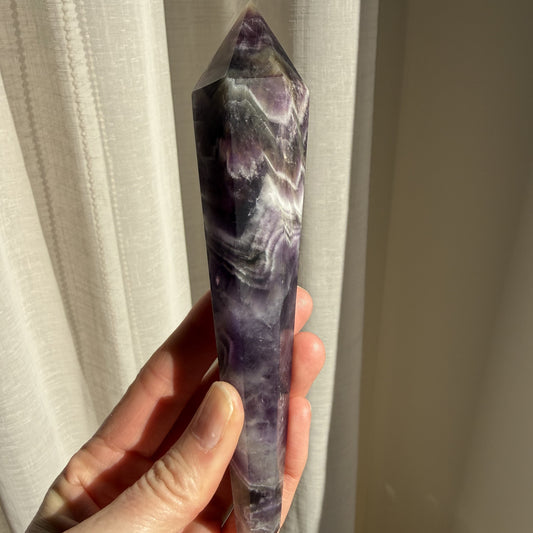 Chevron Amethyst Wand 1