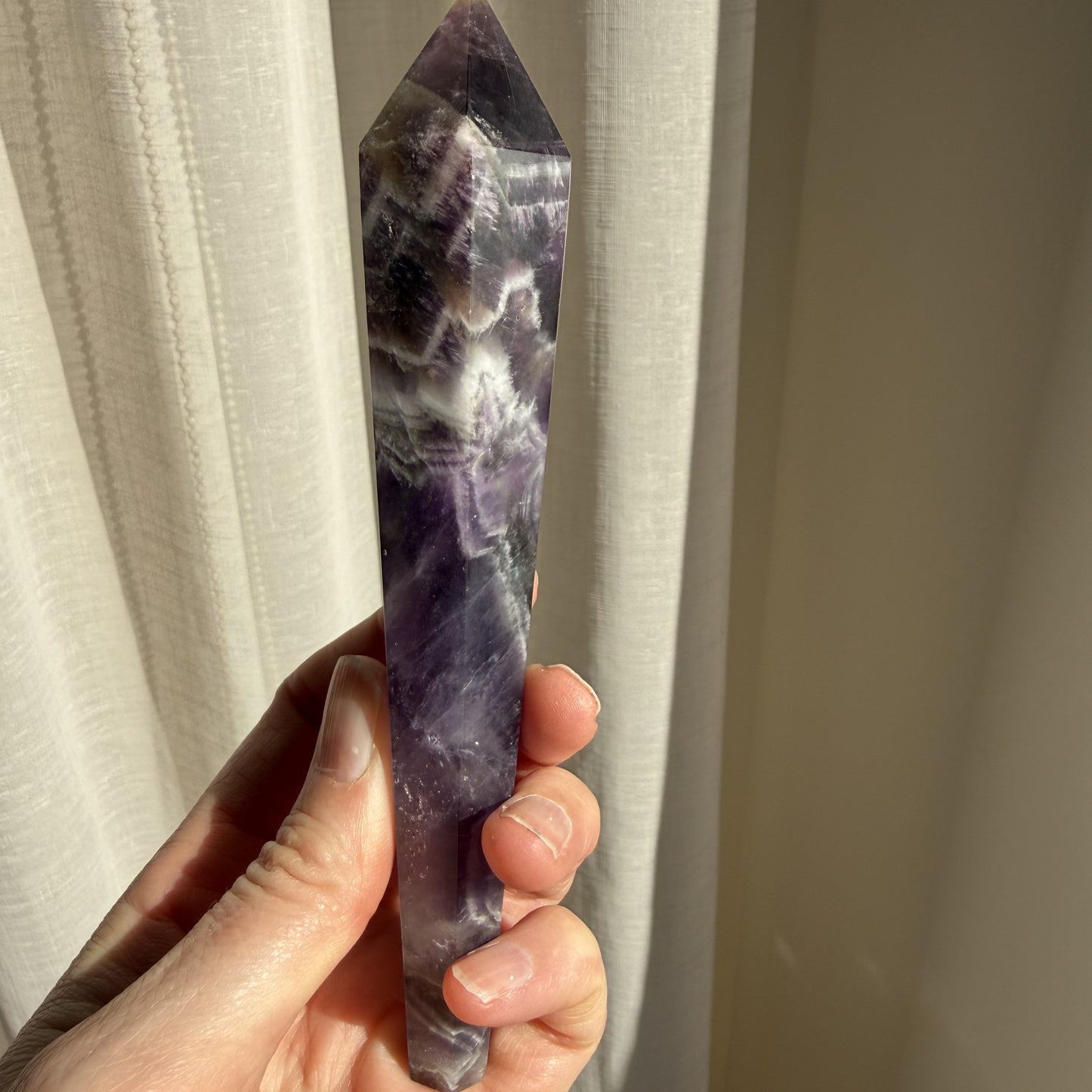 Chevron Amethyst Wand 1