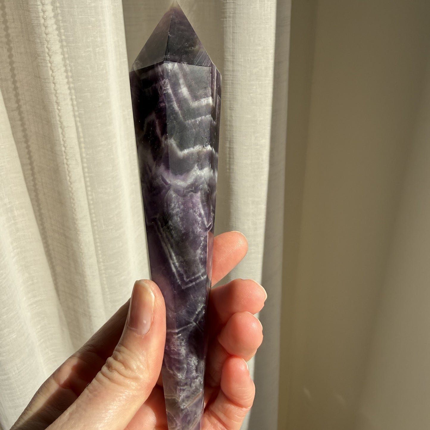 Chevron Amethyst Wand 1