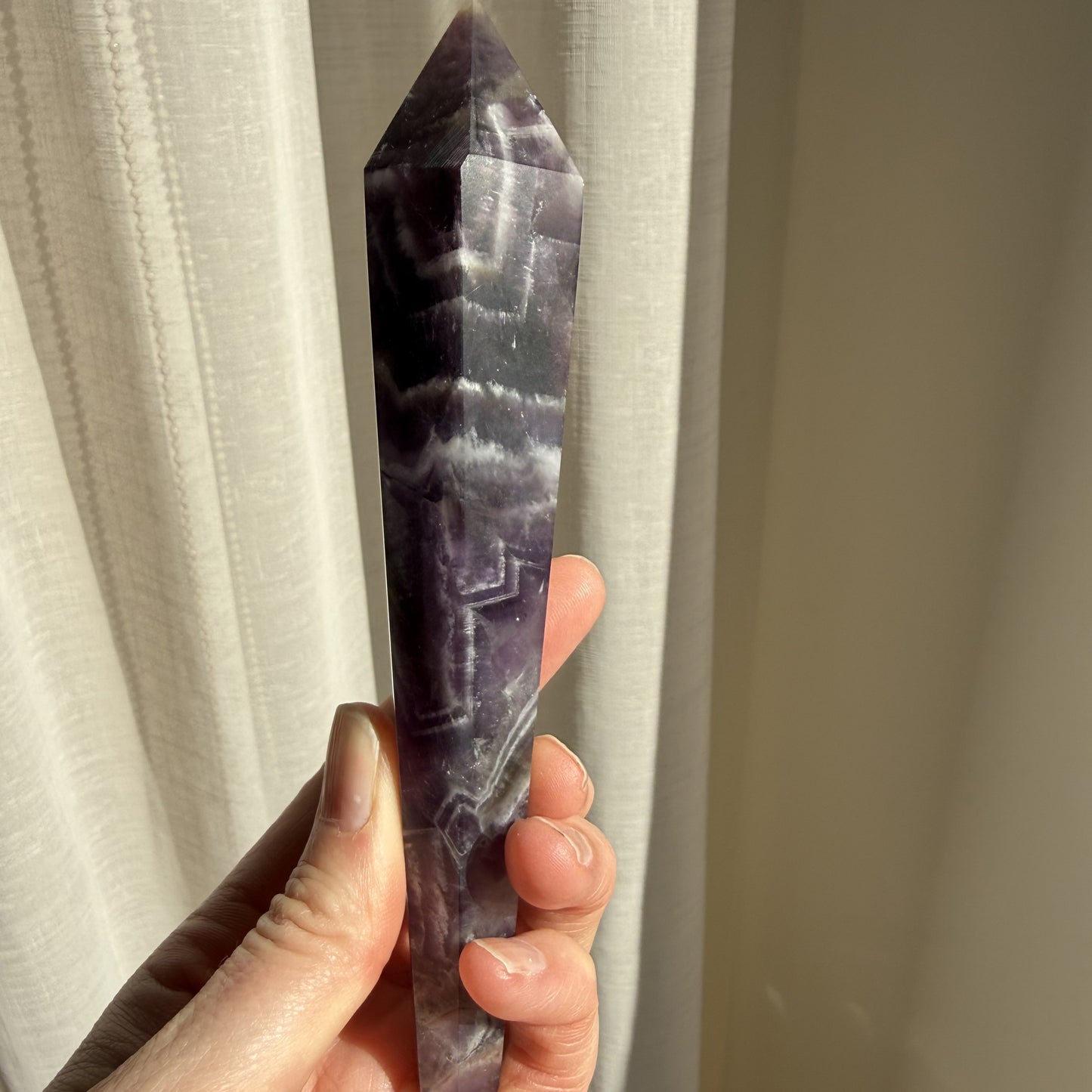 Chevron Amethyst Wand 1