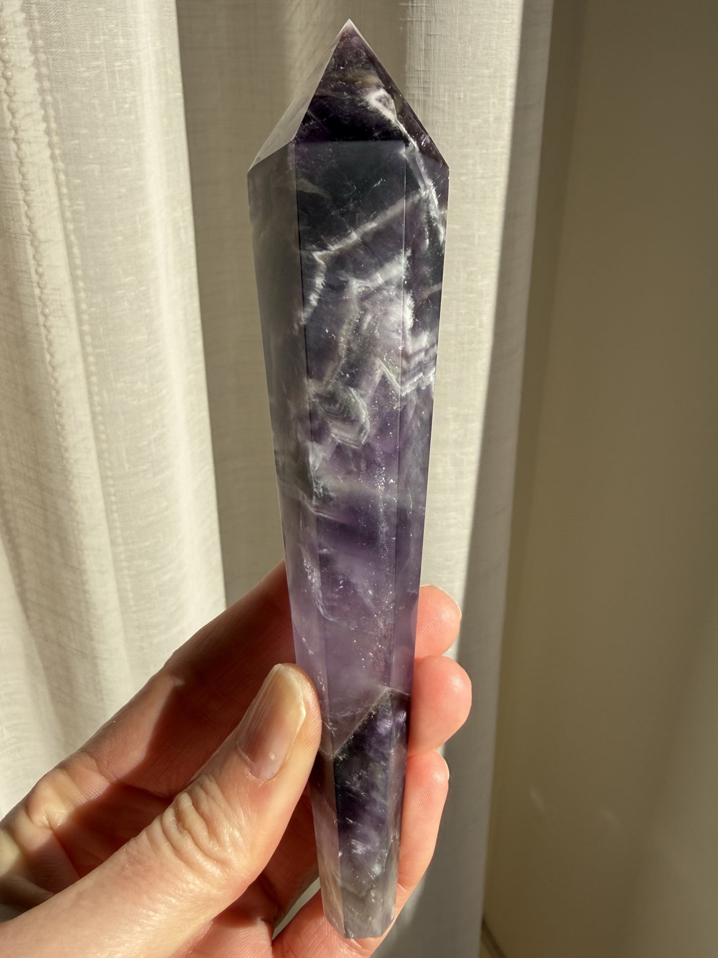 Chevron Amethyst Wand 2