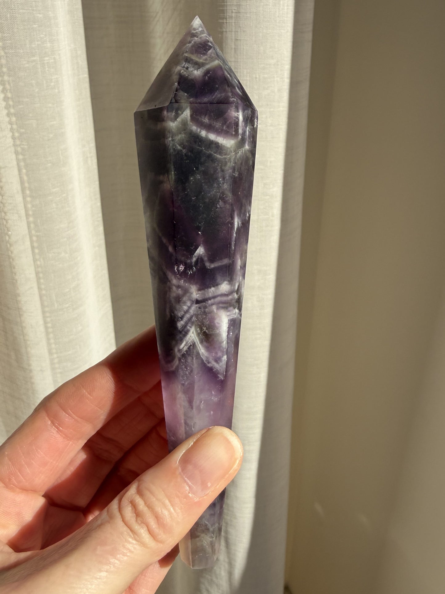 Chevron Amethyst Wand 2