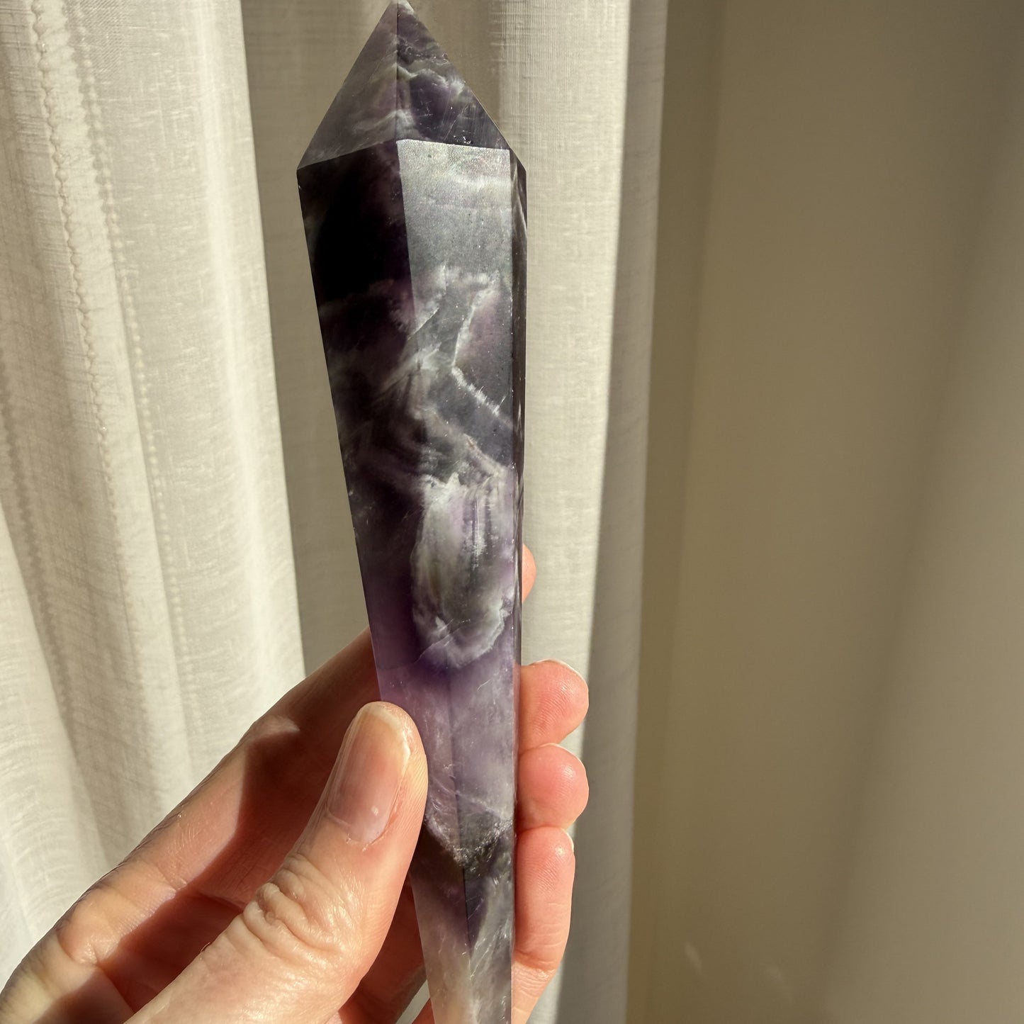 Chevron Amethyst Wand 2