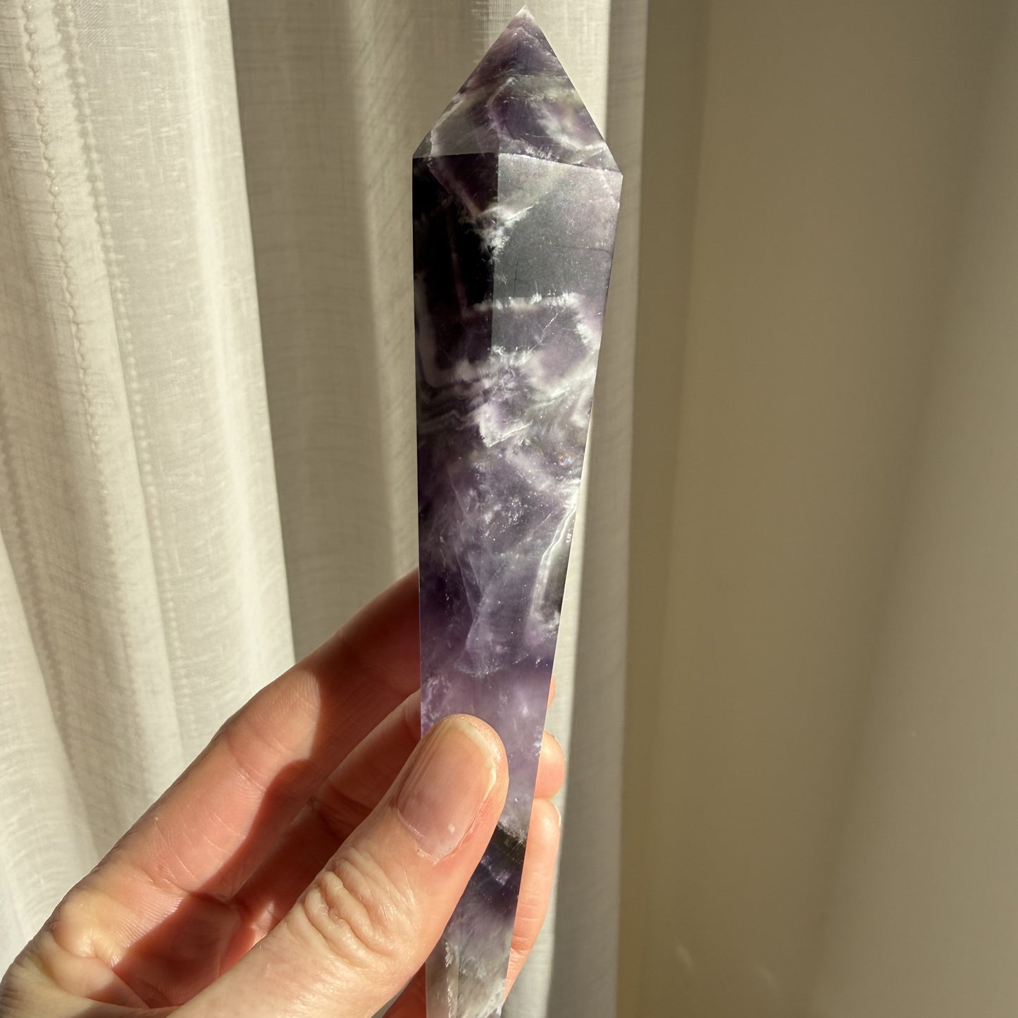 Chevron Amethyst Wand 2