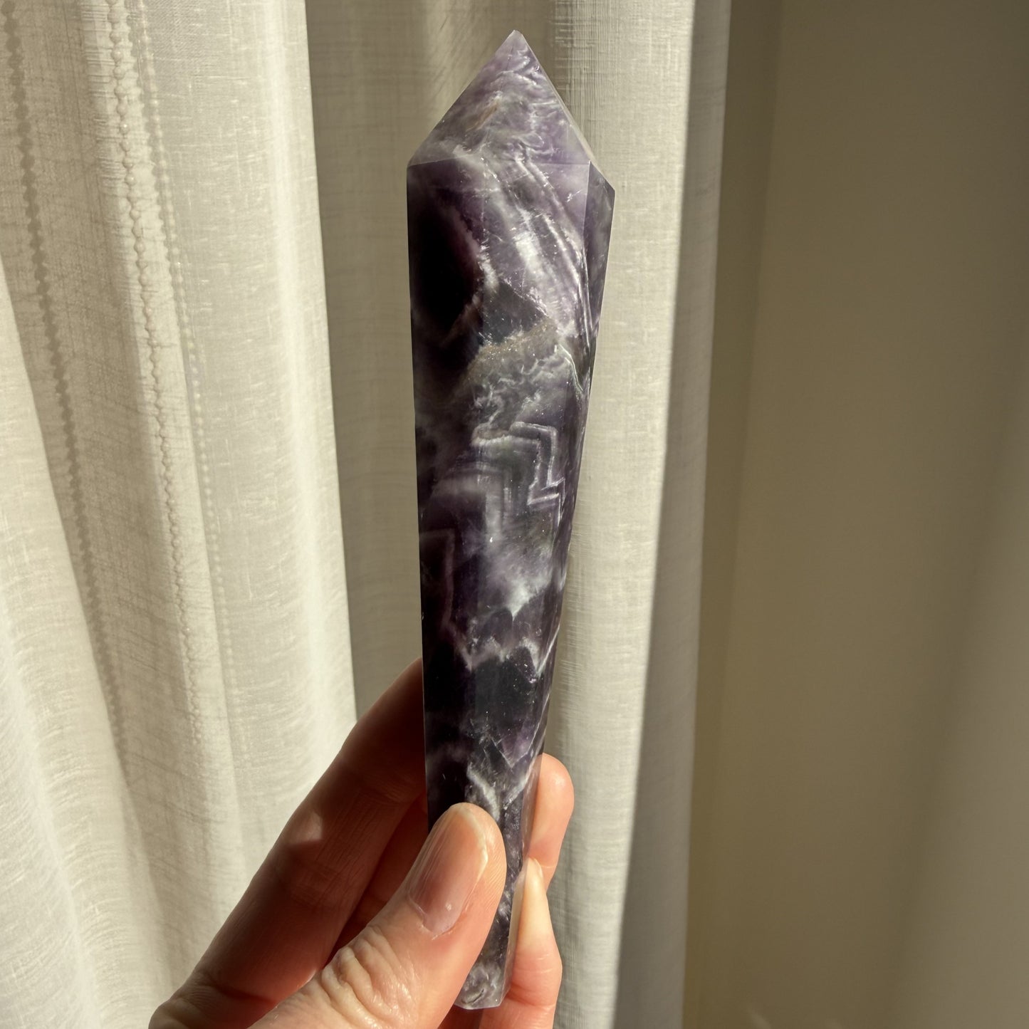 Chevron Amethyst Wand 3