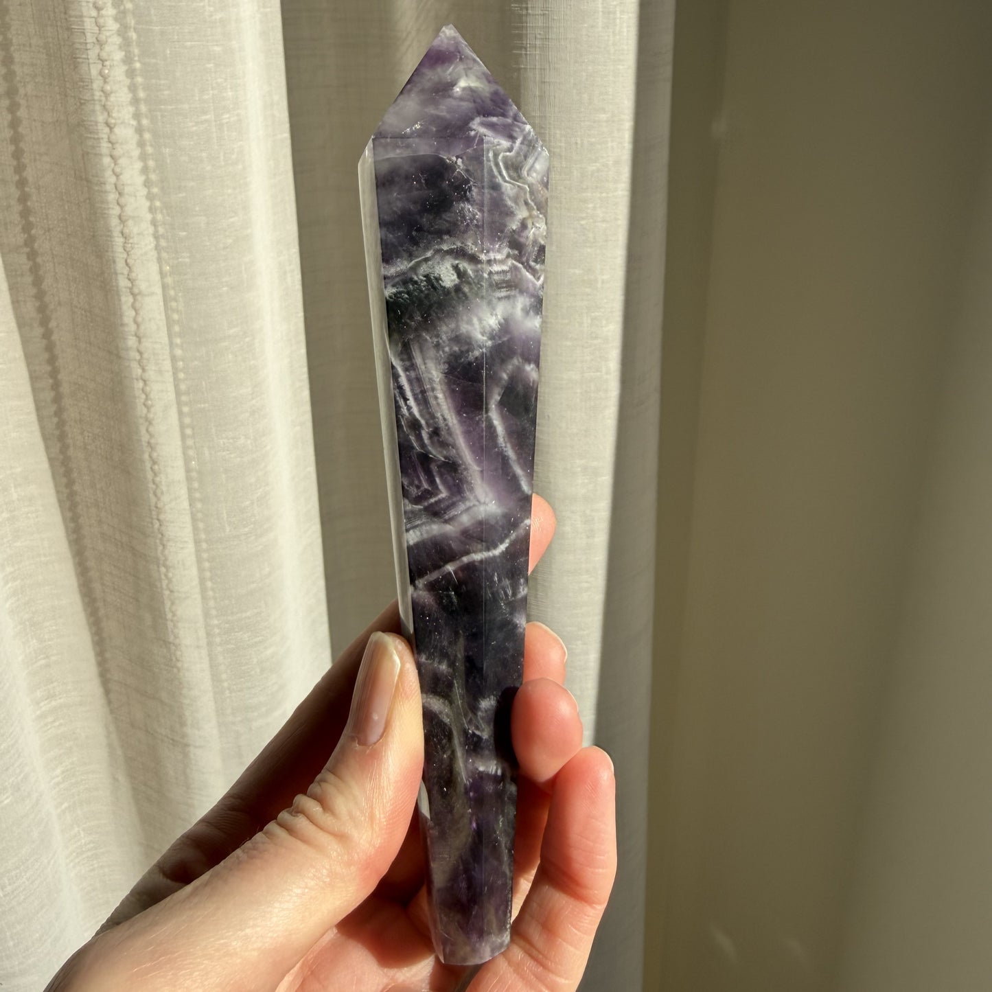 Chevron Amethyst Wand 3