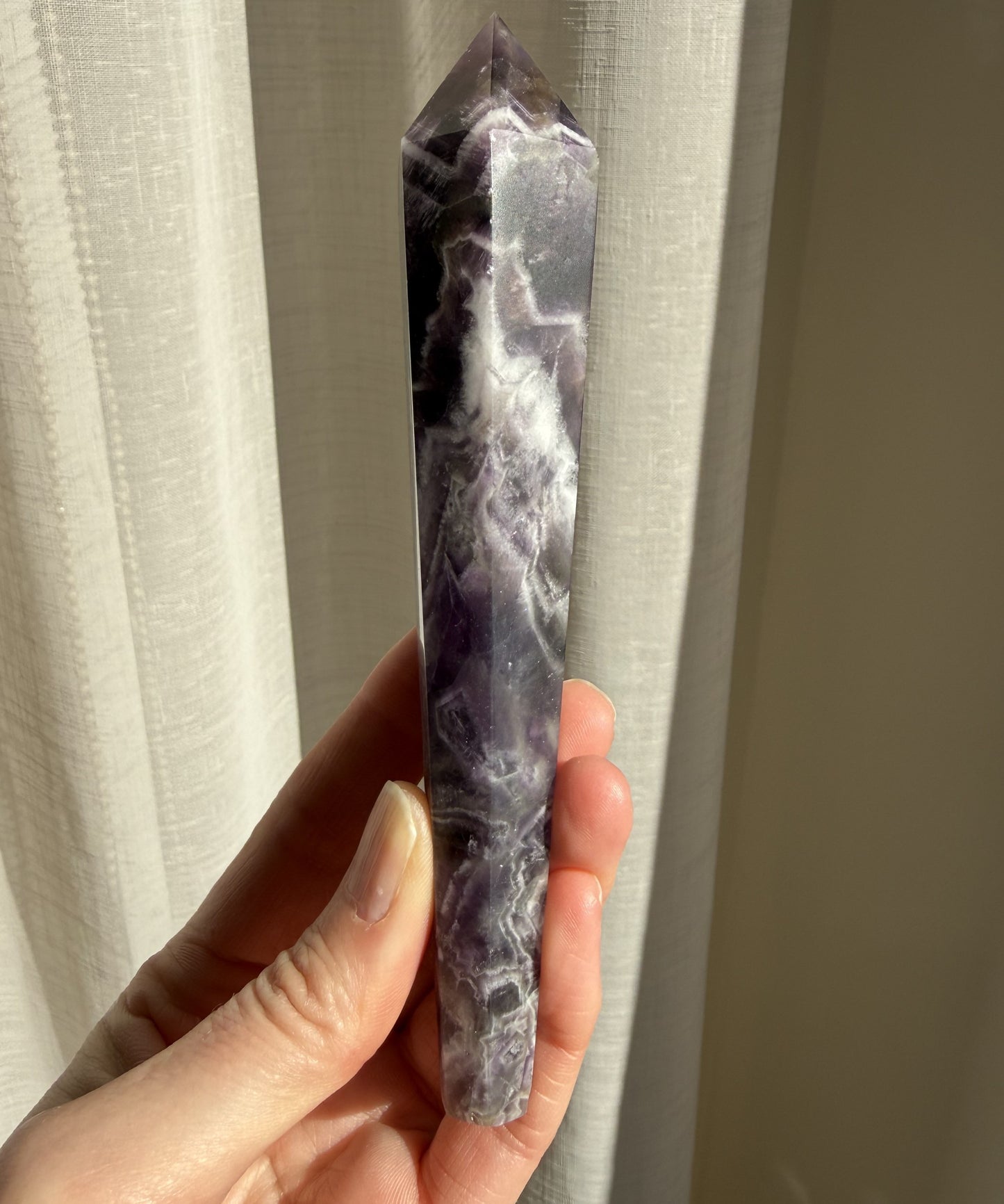 Chevron Amethyst Wand 4