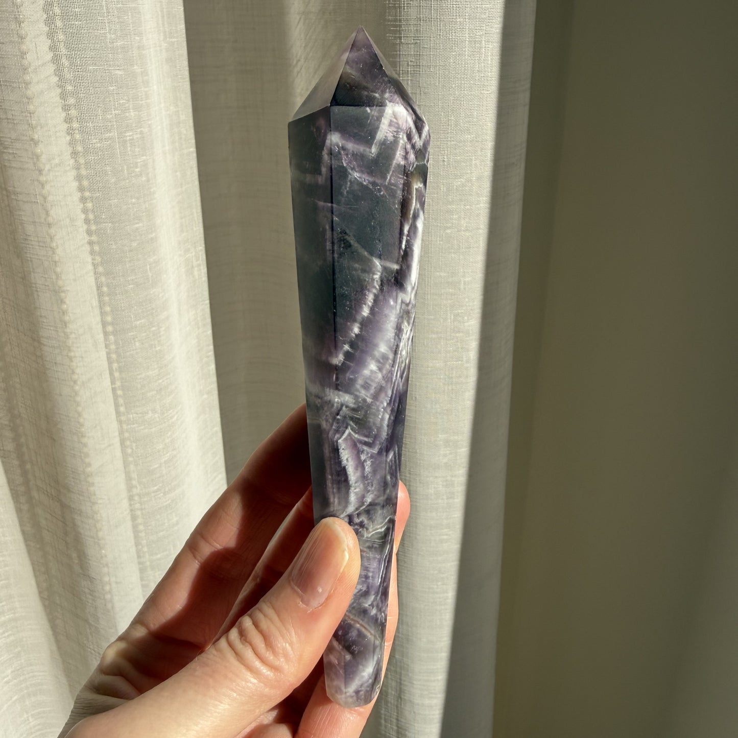 Chevron Amethyst Wand 4