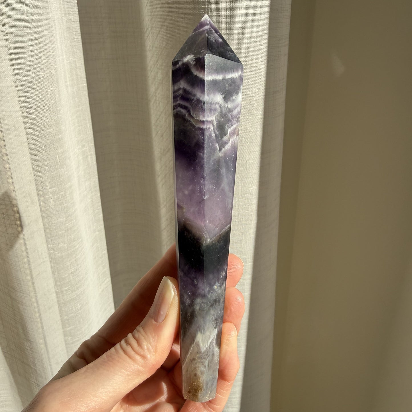 Chevron Amethyst Wand 5
