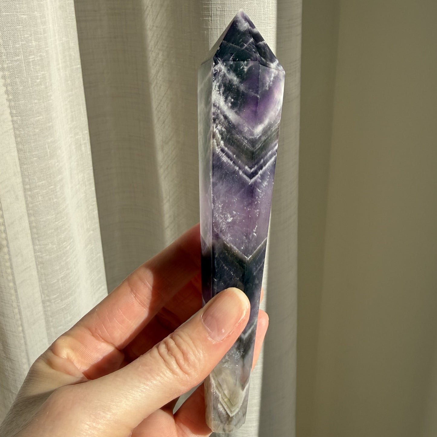 Chevron Amethyst Wand 5
