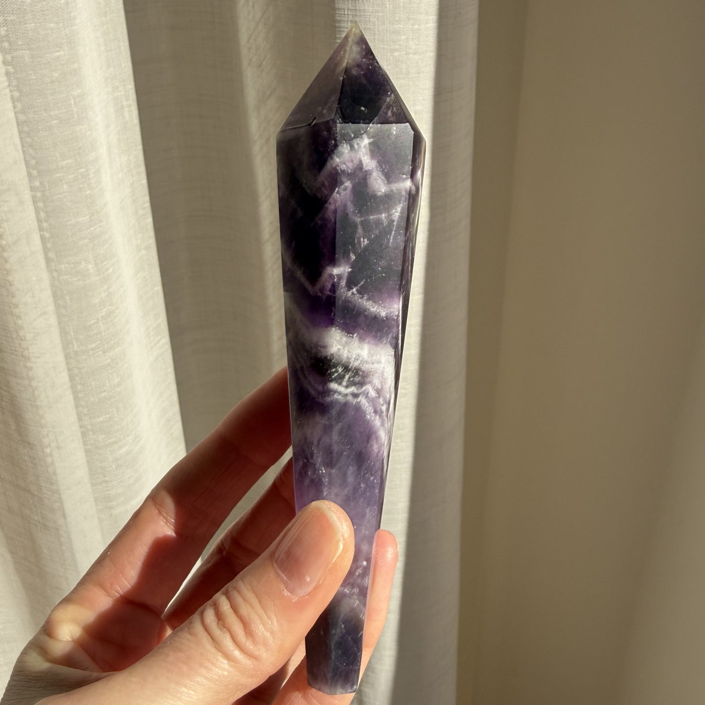 Chevron Amethyst Wand 6
