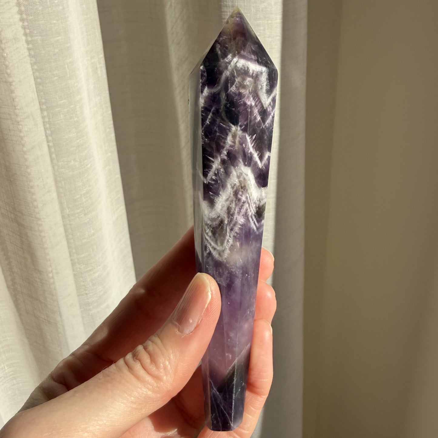 Chevron Amethyst Wand 6