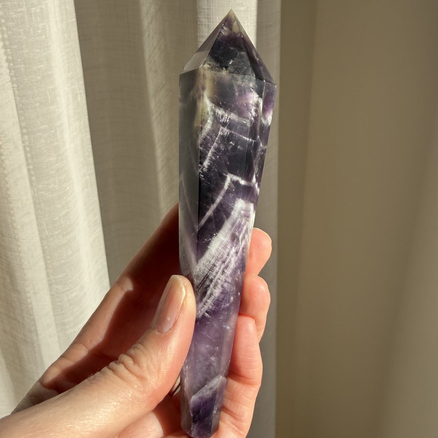 Chevron Amethyst Wand 6