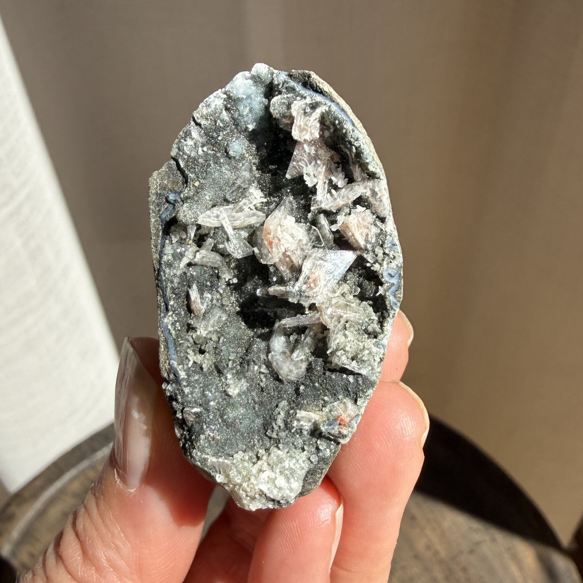 Chalcedony with Apophyllite & Stilbite