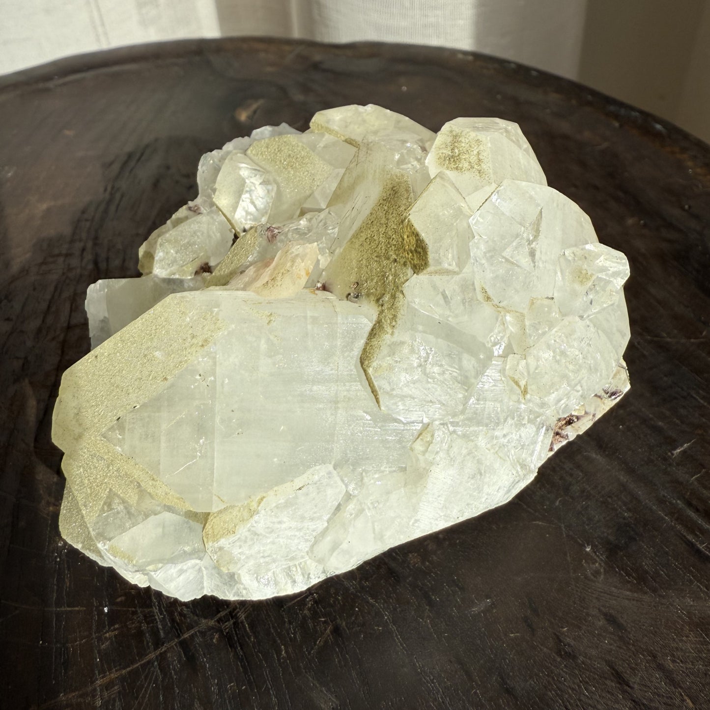 Apophyllite Cluster with Green Sugary Coating