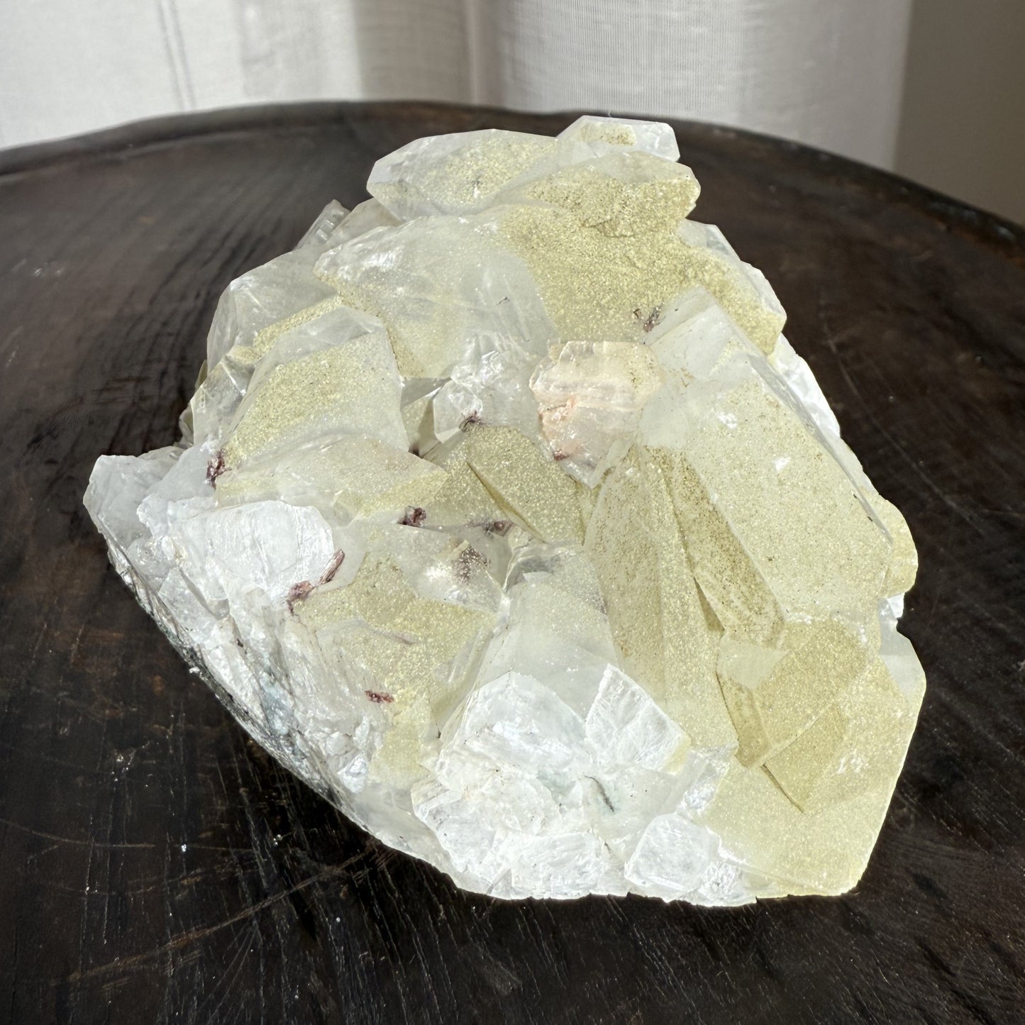 Apophyllite Cluster with Green Sugary Coating
