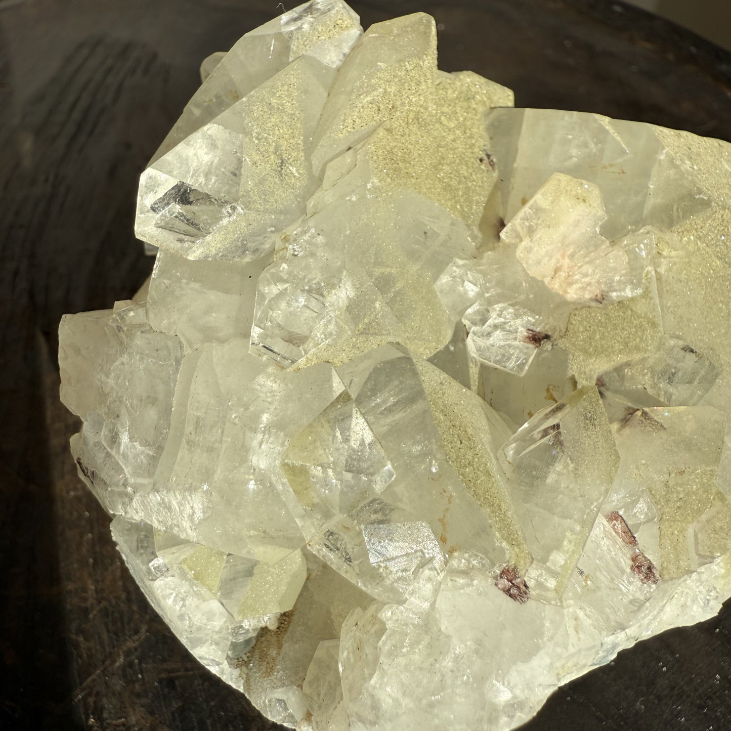 Apophyllite Cluster with Green Sugary Coating