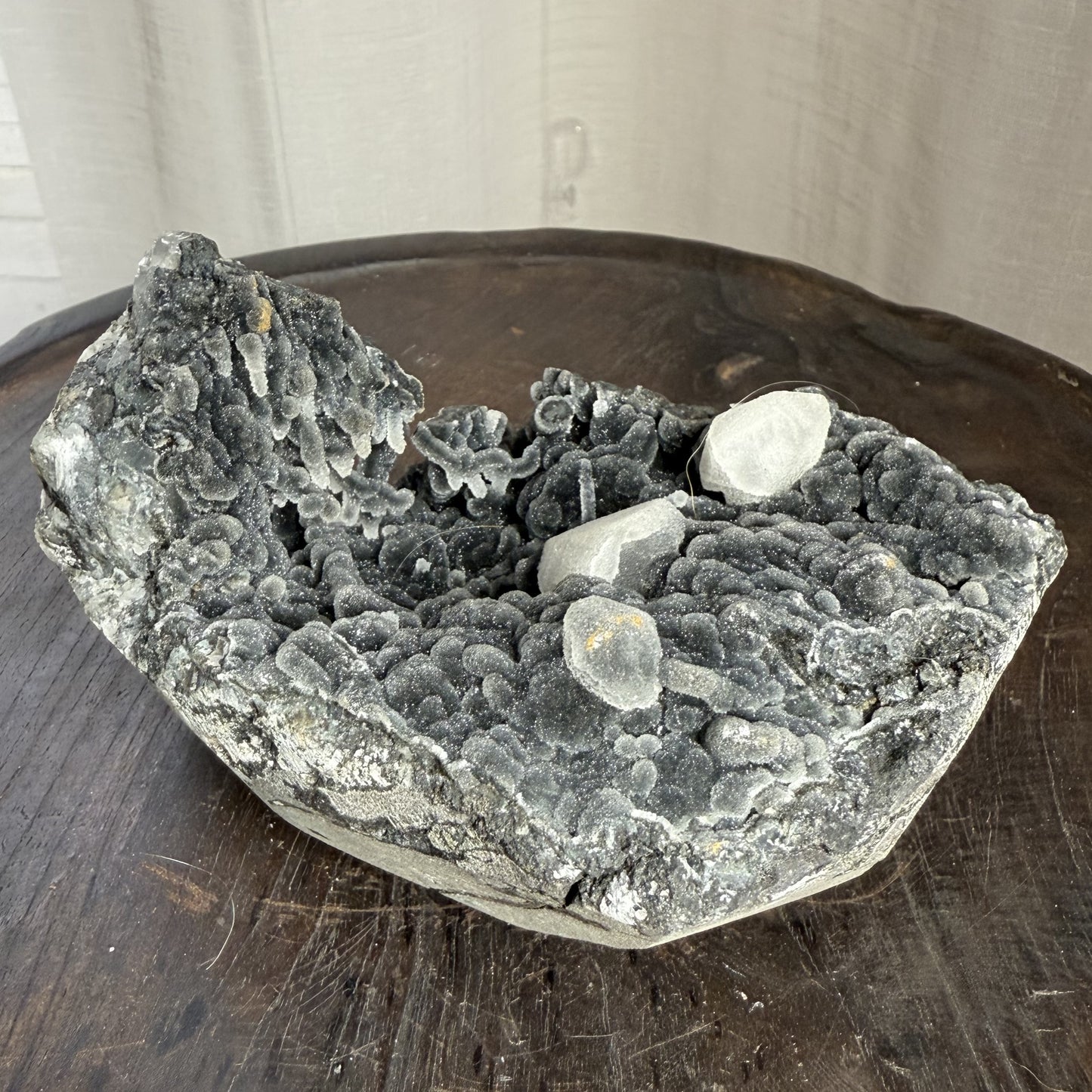 Black Chalcedony with Stilbite 001