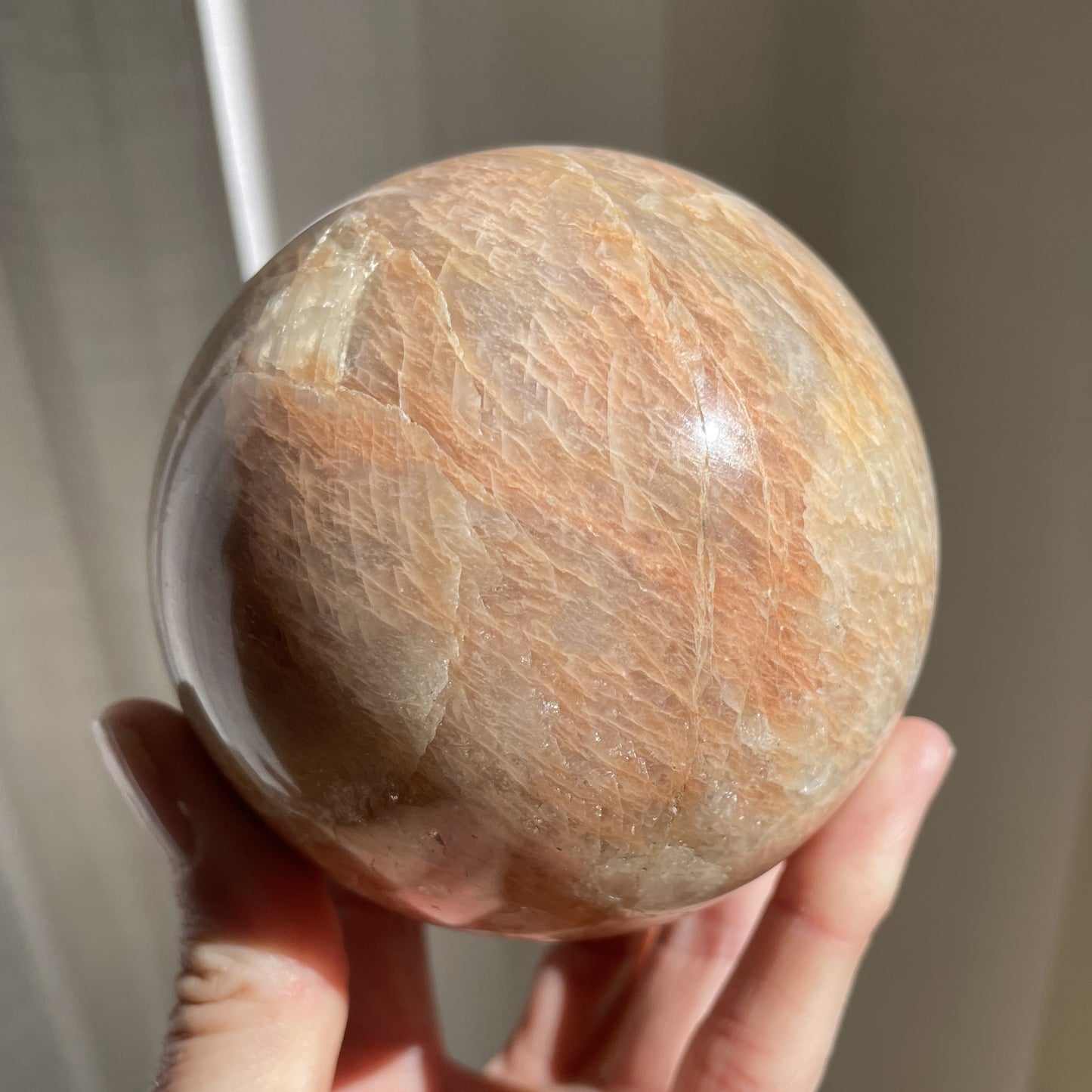 Peach Moonstone Sphere 002