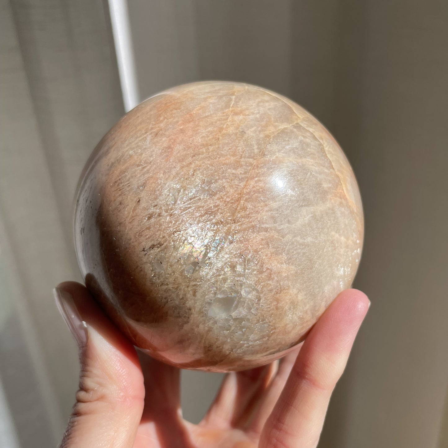 Peach Moonstone Sphere 002