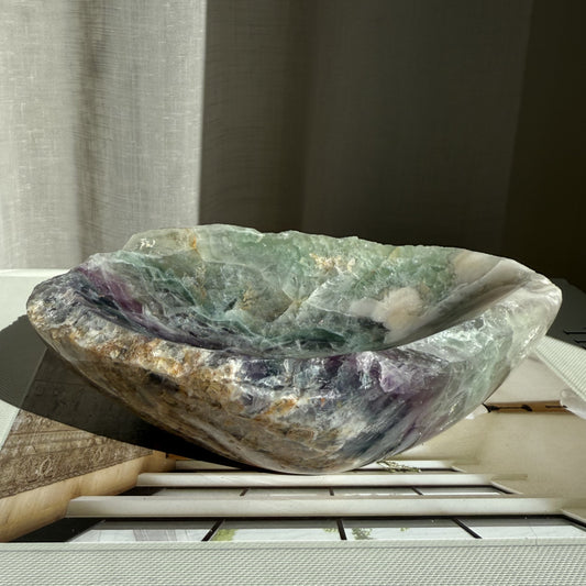 Rainbow Fluorite Bowl 008