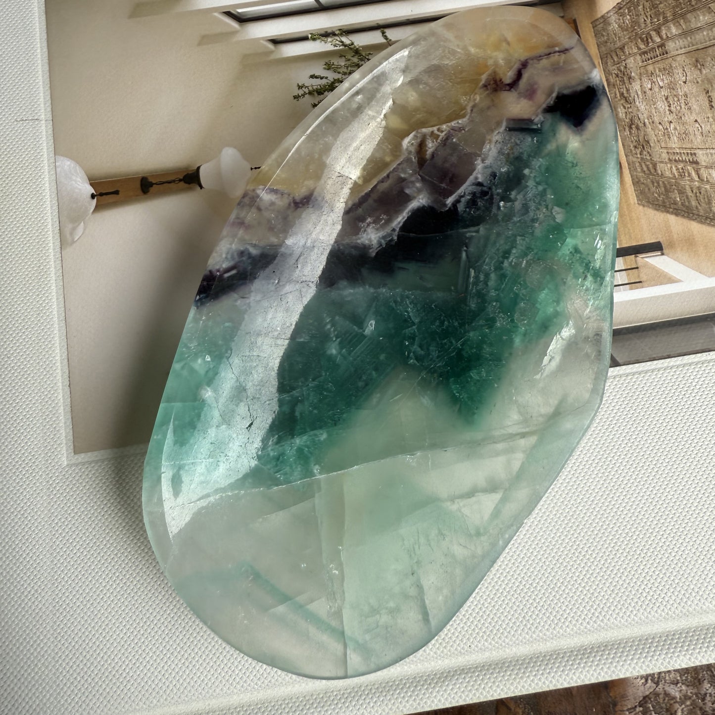 Rainbow Fluorite Bowl 005