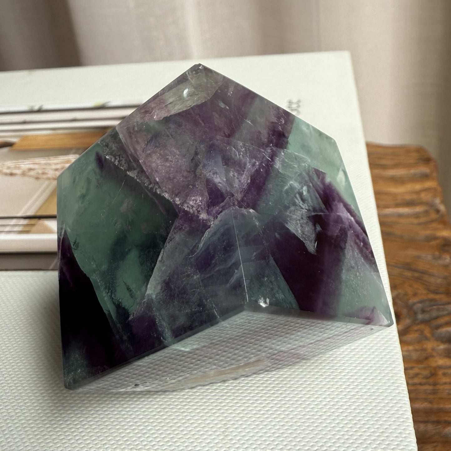 Rainbow Fluorite Cube