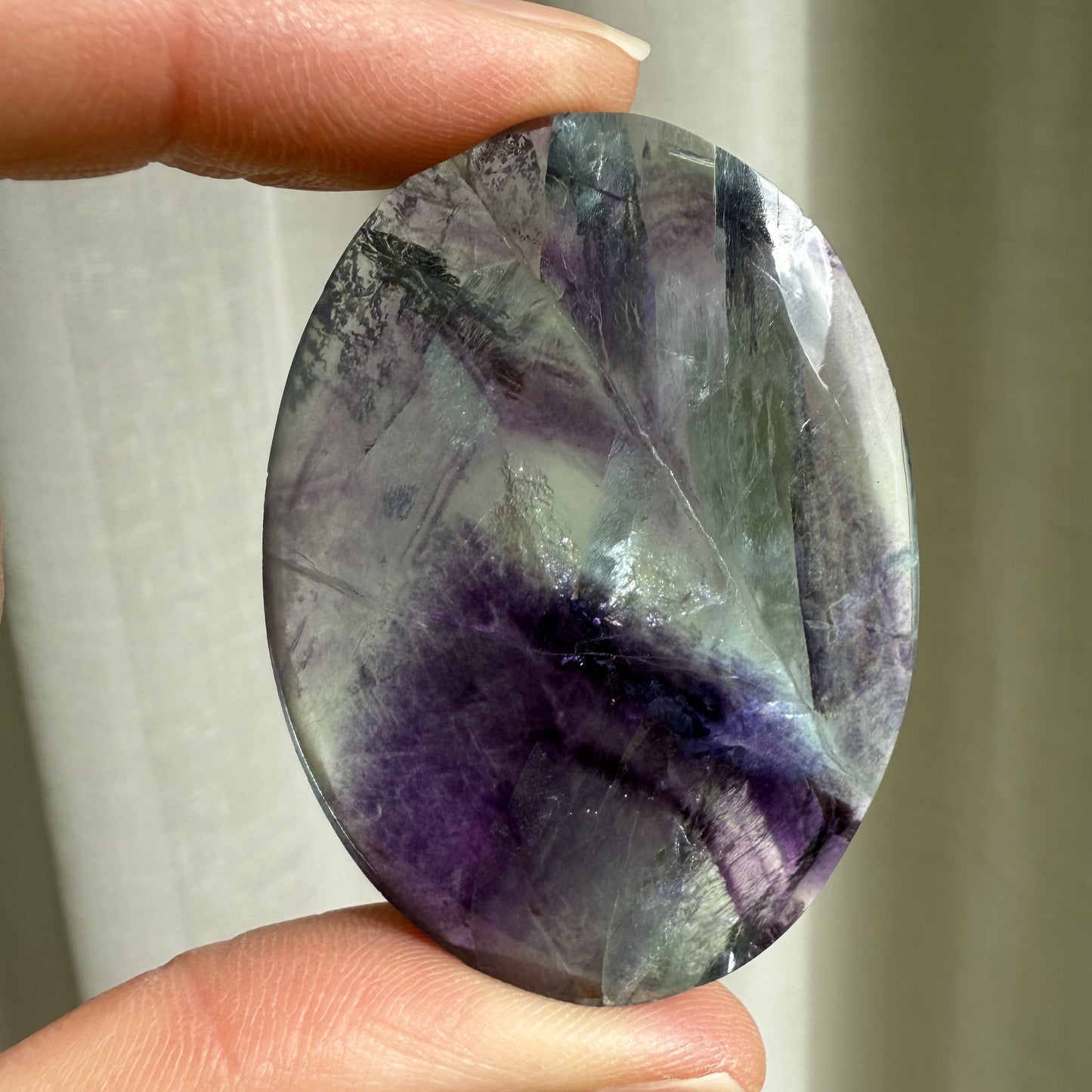 Fluorite Palm Stone 001