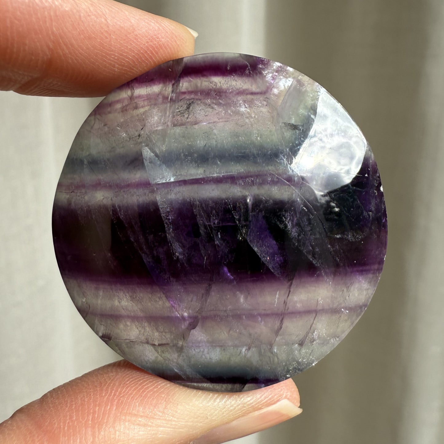 Fluorite Palm Stone 002