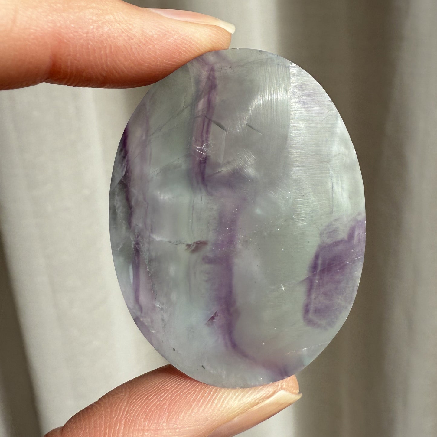 Fluorite Palm Stone 006
