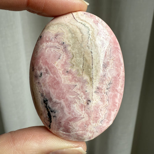 Rhodochrosite Palm Stone - 002