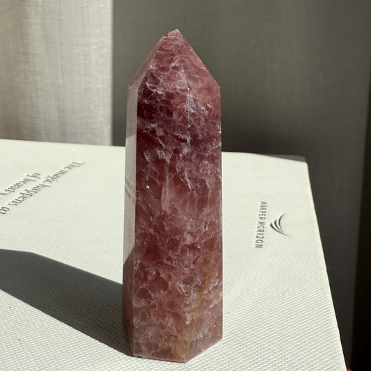 Strawberry Quartz Tower - Chipped Tip