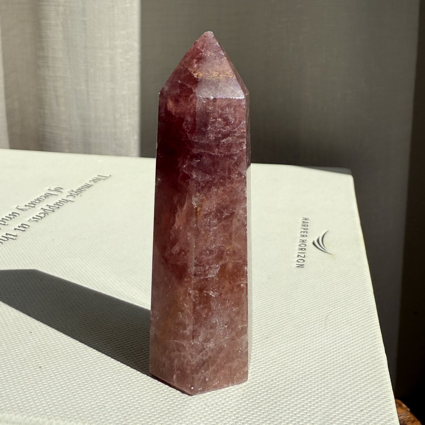 Strawberry Quartz Tower - Chipped Tip