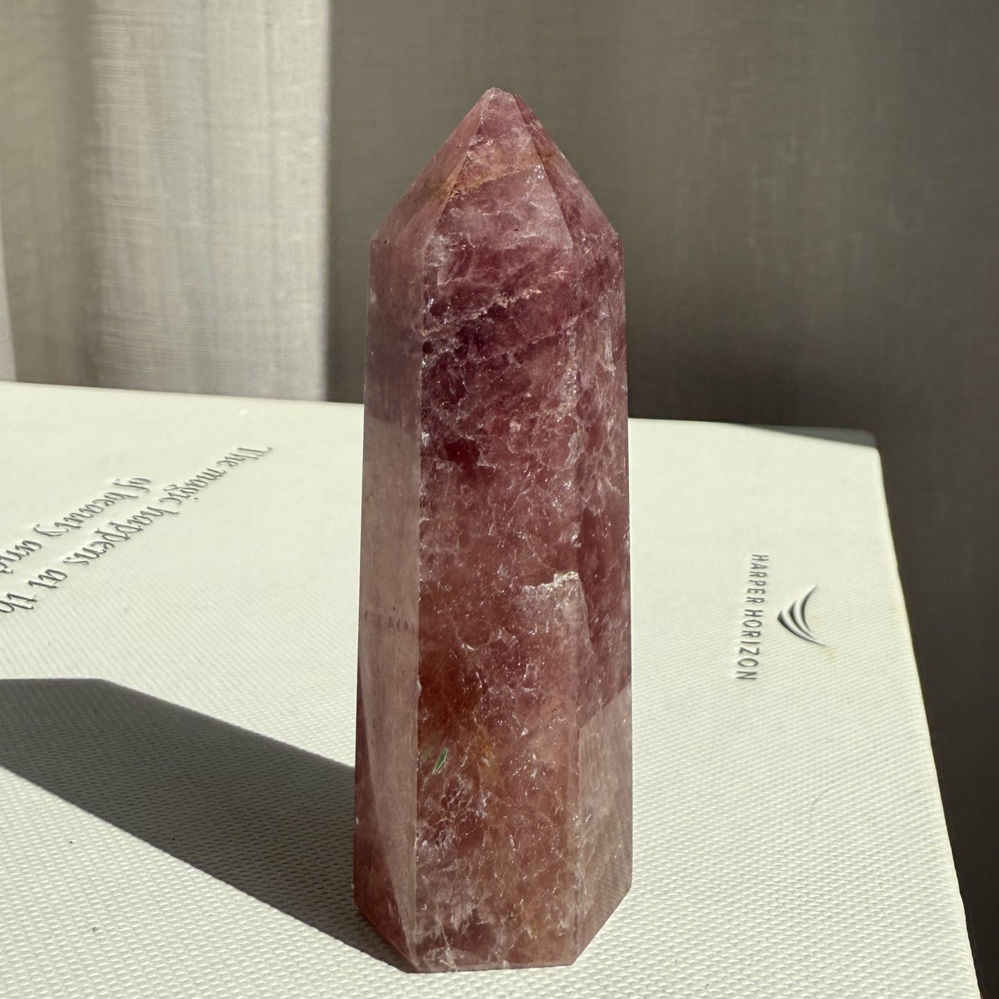 Strawberry Quartz Tower - Chipped Tip