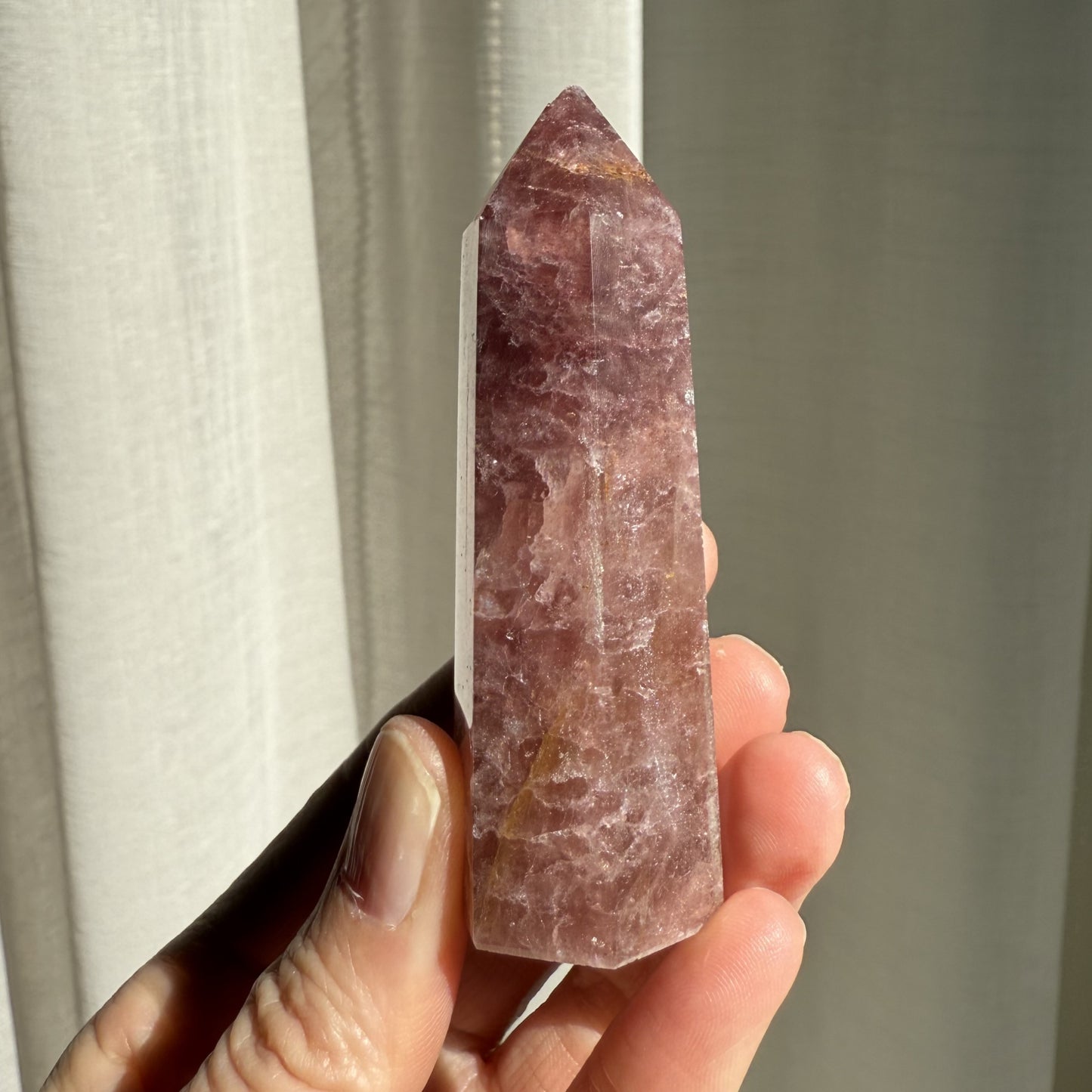Strawberry Quartz Tower - Chipped Tip