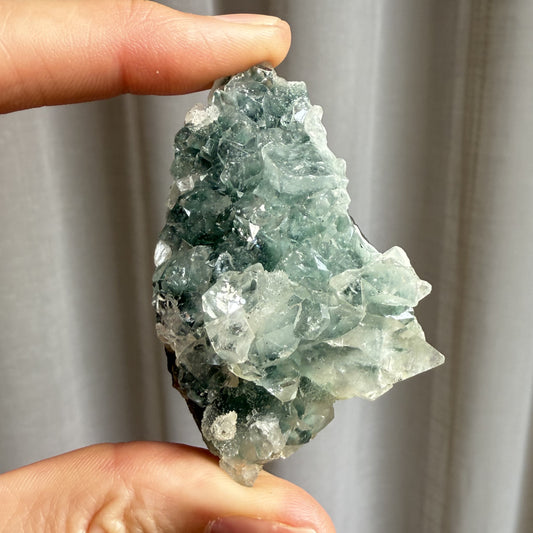Dark Green Chalcedony with Apophyllite 001