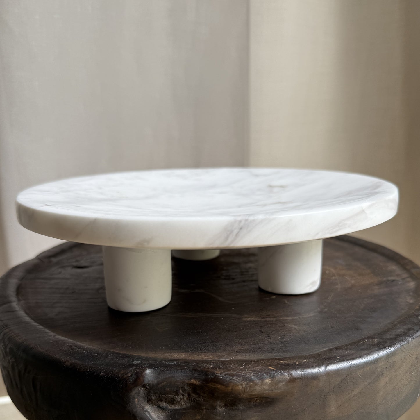 Volakas Marble Pedestal Bowl
