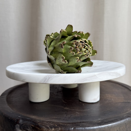 Volakas Marble Pedestal Bowl