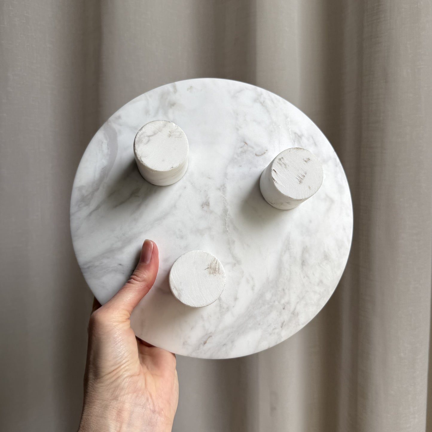 Volakas Marble Pedestal Bowl