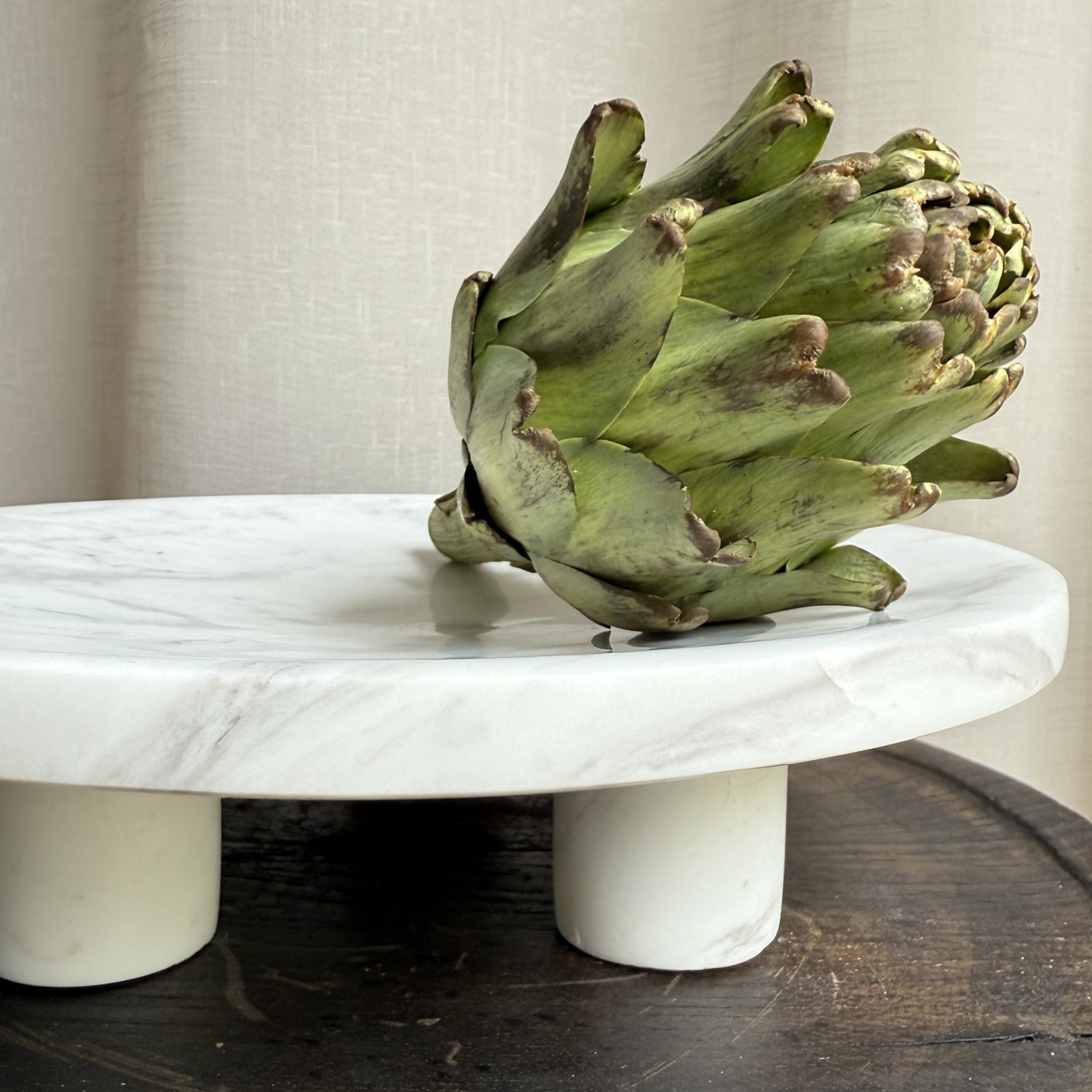 Volakas Marble Pedestal Bowl