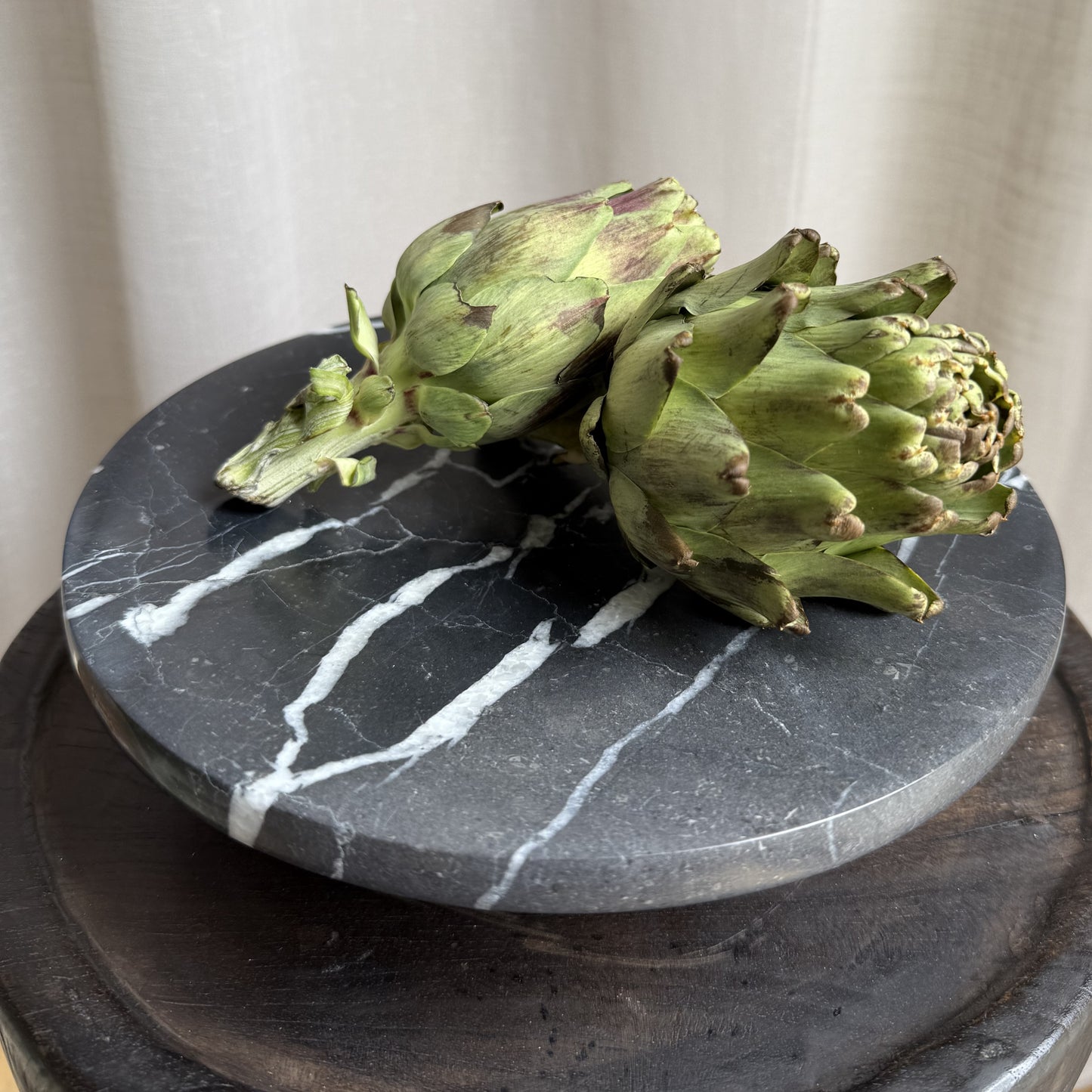 Nero Marquina Marble Pedestal Bowl